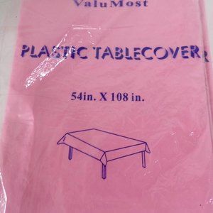 Plastic Disposable Tablecloth 4 Pack 54" x 108" Pink